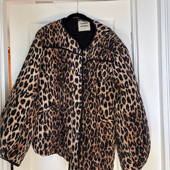Damson Madder Macy Quilted Leopard Jacket - Picture 4 of 4